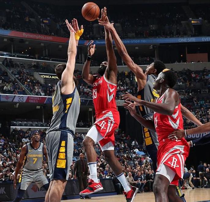 火箭完胜奇才,哈登再次独得分! 火箭完胜奇才,哈登再次独得分!